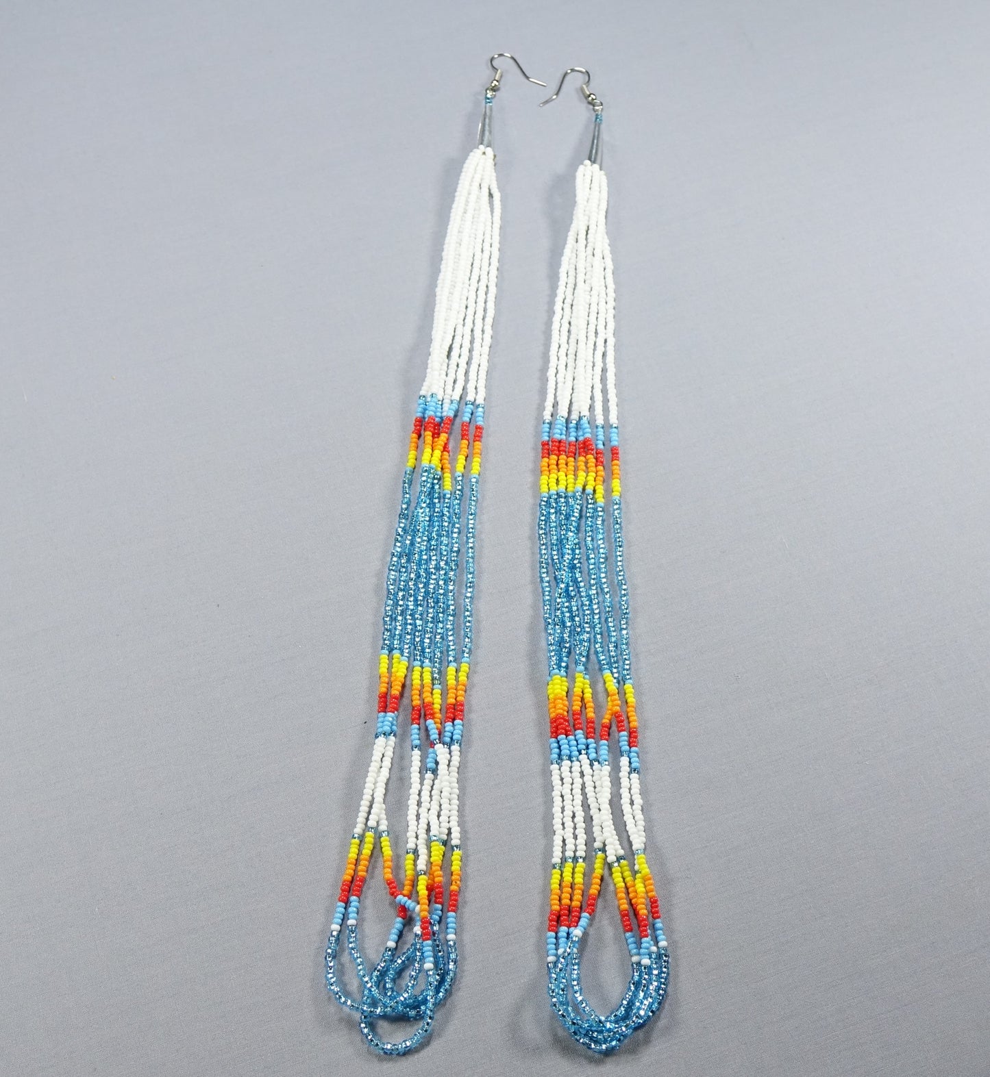 Beaded Fringe Earrings 12 inch