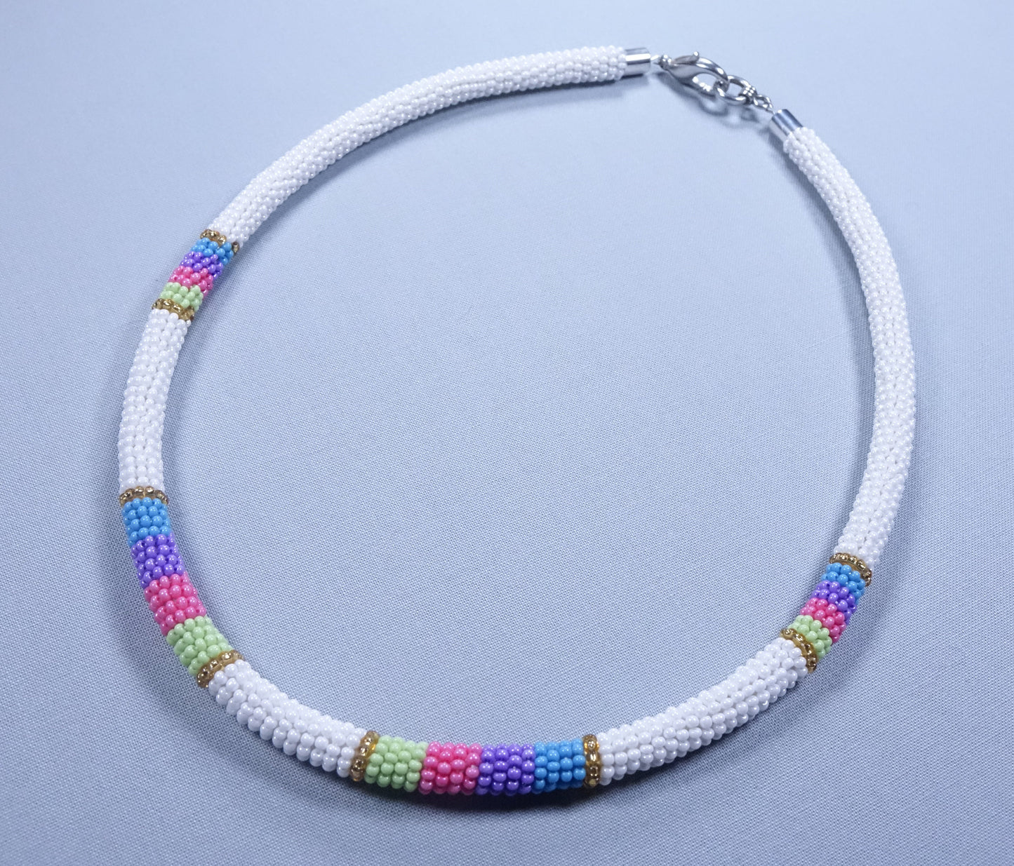 Beaded Choker Necklace 19 inch