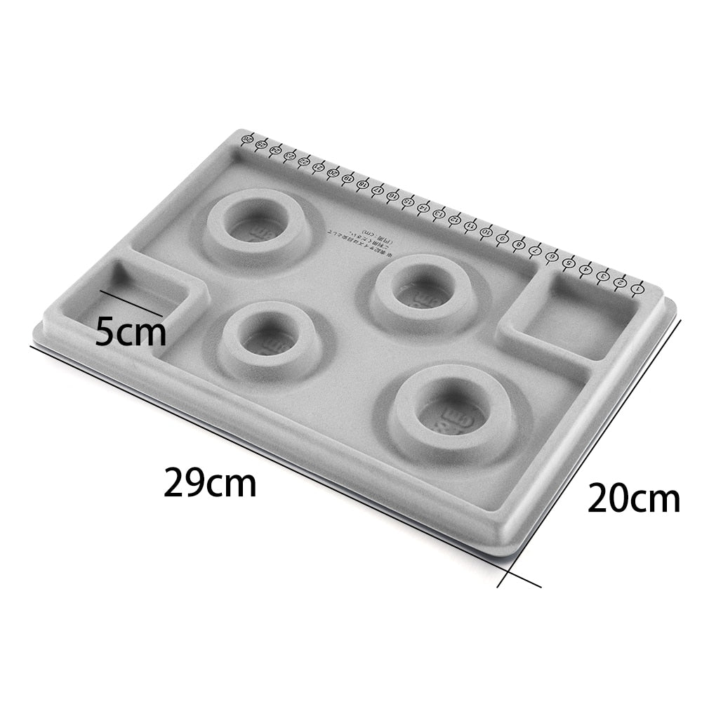 Gray Flocked Bead Board Bracelet Beading Organizer Jewelry Making Tray WorkBenches Size Measuring Plate Craft Tool Accessories