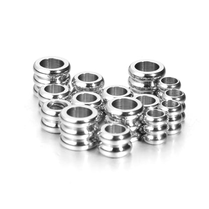 20pcs Stainless Steel Big Hole Spacer Beads
