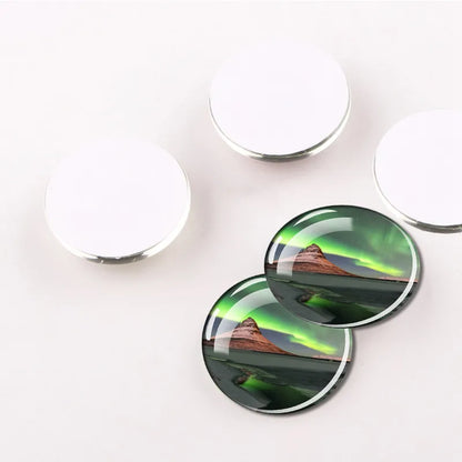 5pcs Northern Lights Glass Cabochon