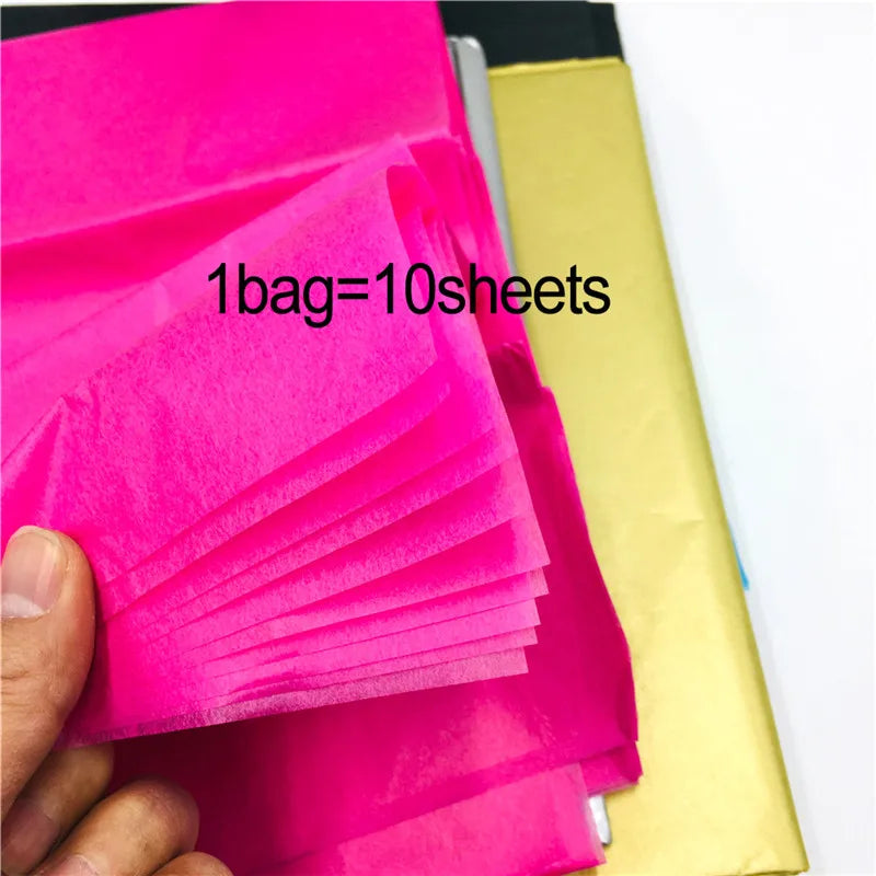 10Sheets/bag Tissue Paper Flower 50*66cm Gift Packaging Home Decoration Festive &amp; Party Wedding DIY Gift Packing Supplies