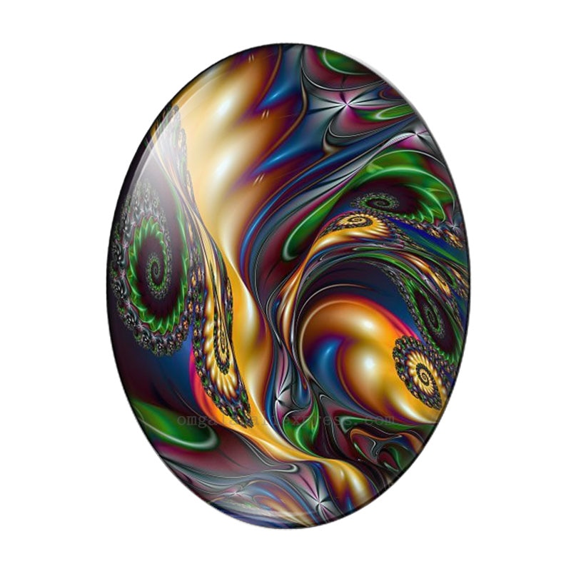 Vibrant artist texture 10pcs 13x18mm/18x25mm/30x40mm Oval glass cabochon flat back