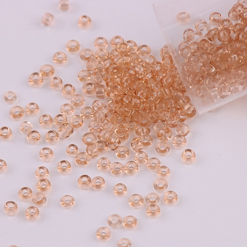 11/0 2mm Transparent Czech Glass Beads 10 grams