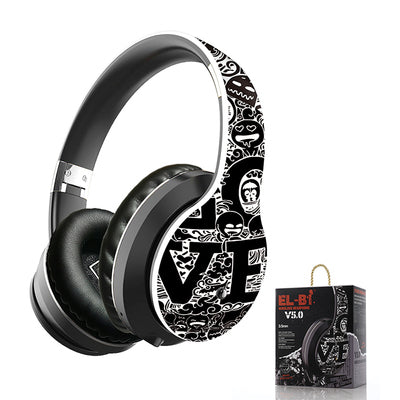 Wireless Bluetooth Headphones over Ear Headest Graffiti Bluetooth