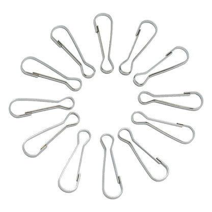 100 Pcs 7 Size Metal Spring Hooks Lanyard Snap Clip Hooks