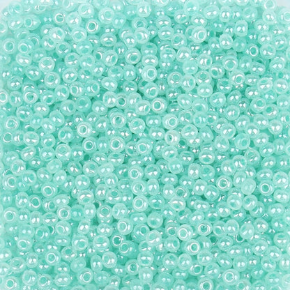 11/0 Czech Glass Seed Beads Fluorescent & Pearly Boxed Beads 35grams