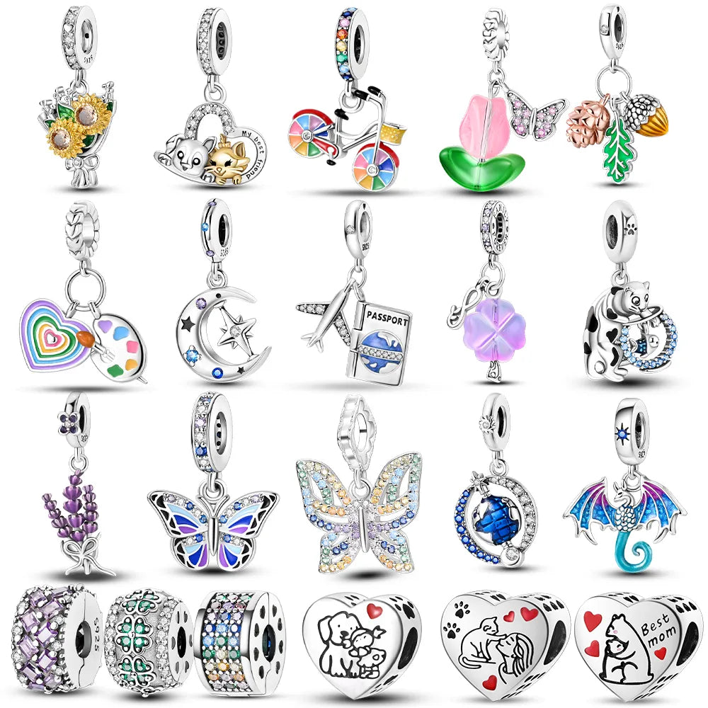 925 sterling silver butterfly boutique pendant charms