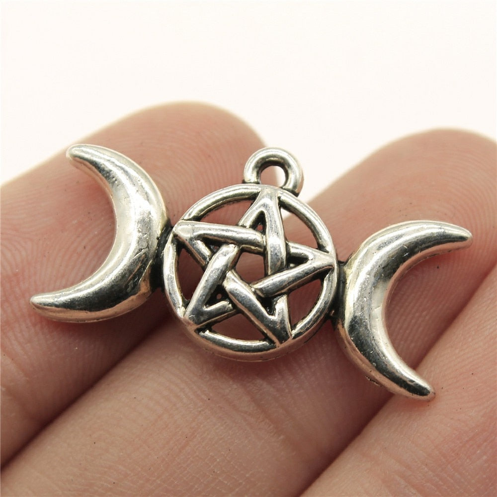 10pcs Antique Silver Color Star Charm Pendants Jewelry Accessories Pentagram Charms For Jewelry Making
