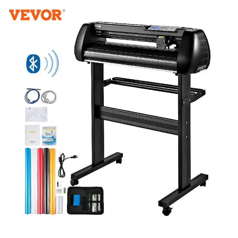 VEVOR 28/34 Inch Vinyl Cutter Plotter Labels Printer Sign Cutting Machine LCD Display Bluetooth SignMaster Software Kit Bundle