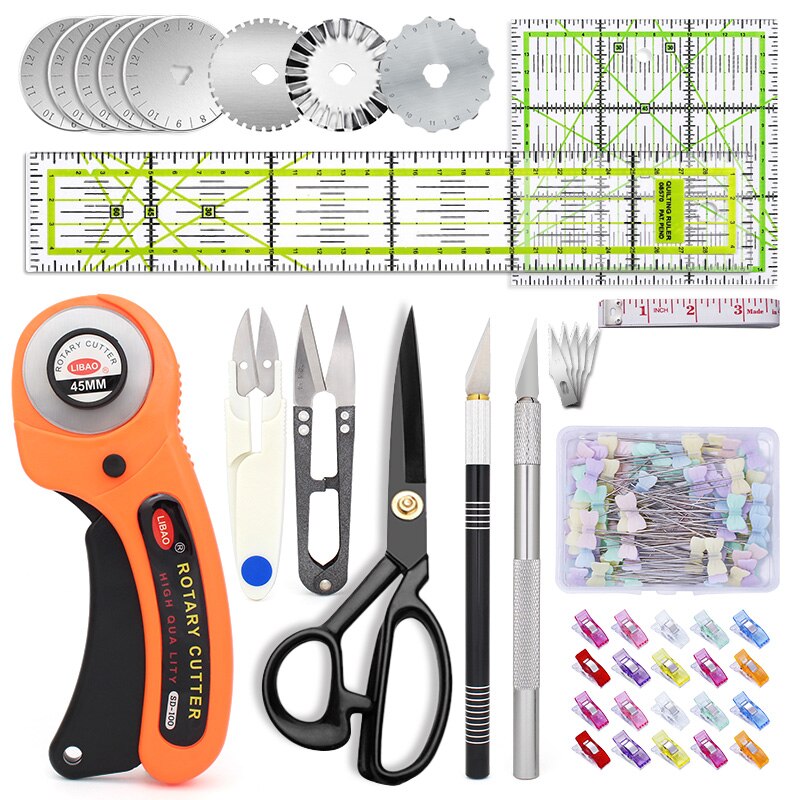 Rotary Cutters Set with Cutting Mat Precision Knife Kit