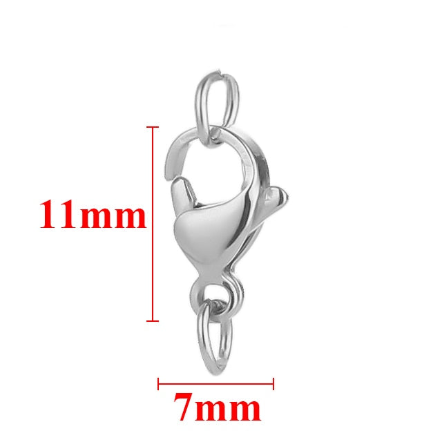 25Pcs Stainless Steel Lobster Clasps Jump Rings Hooks