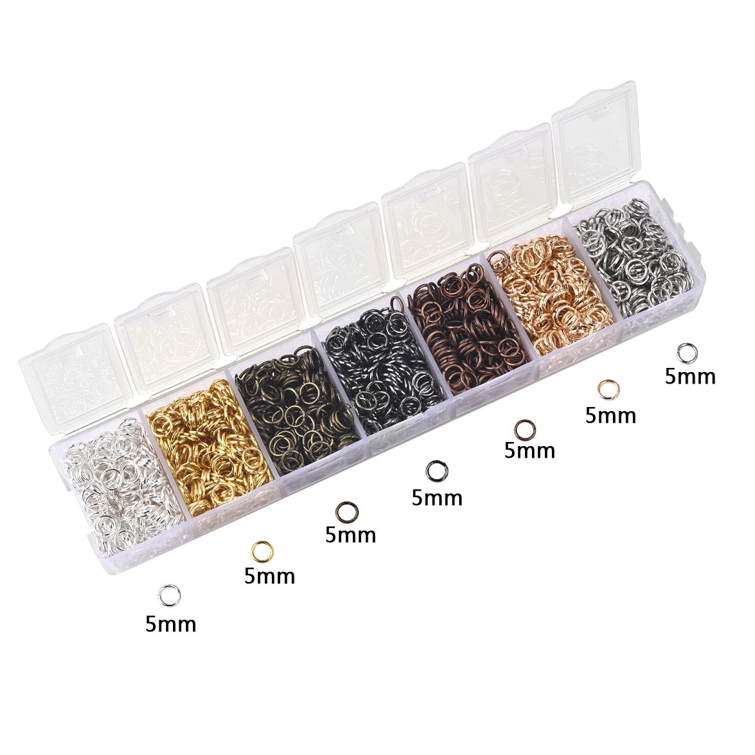 450-860pcs/Box Jewelry Making Kits Lobster Clasp Open Jump Rings End Crimps Beads Box Sets Handmade Bracelet Necklace Findings