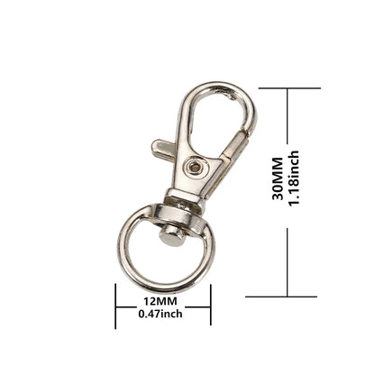 Gold Silver Plated Lobster Clasp Hooks Split Key Ring Swivel