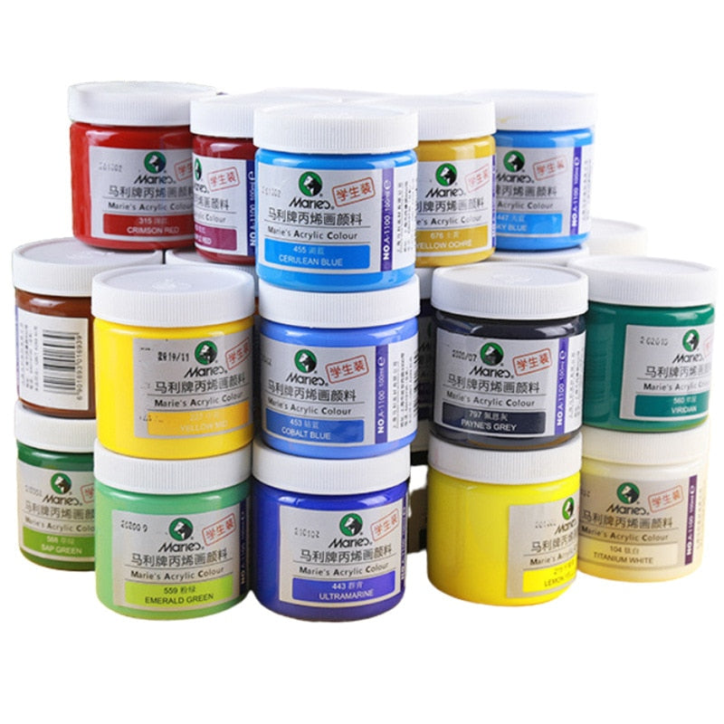 100ml Multi-color Acrylic Paint Non-toxic Waterproof