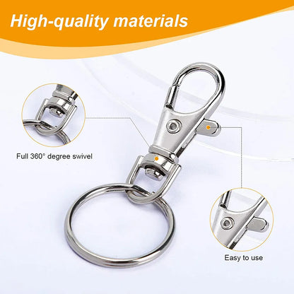 10pcs Premium Metal Swivel Lanyard Snap Key Chain Clasp