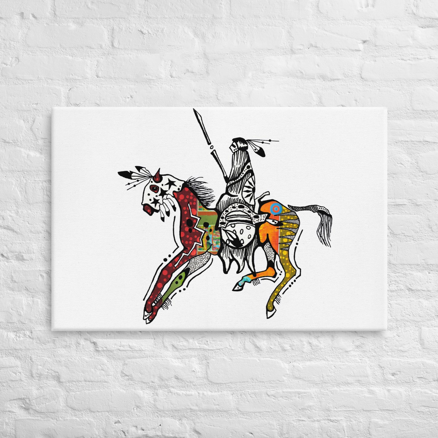 Classic Warrior, Contemporary Paint - Canvas Print 24" x 36" Unframed