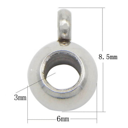 10pcs Stainless Steel Large Hole Beads, Hanger Links, Bail Beads.