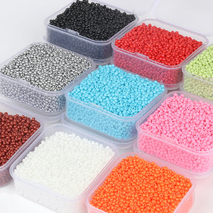 11/0 Czech Glass Seed Beads Fluorescent & Pearly Boxed Beads 35grams